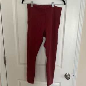 Lululemon Red High-Waisted Leggings